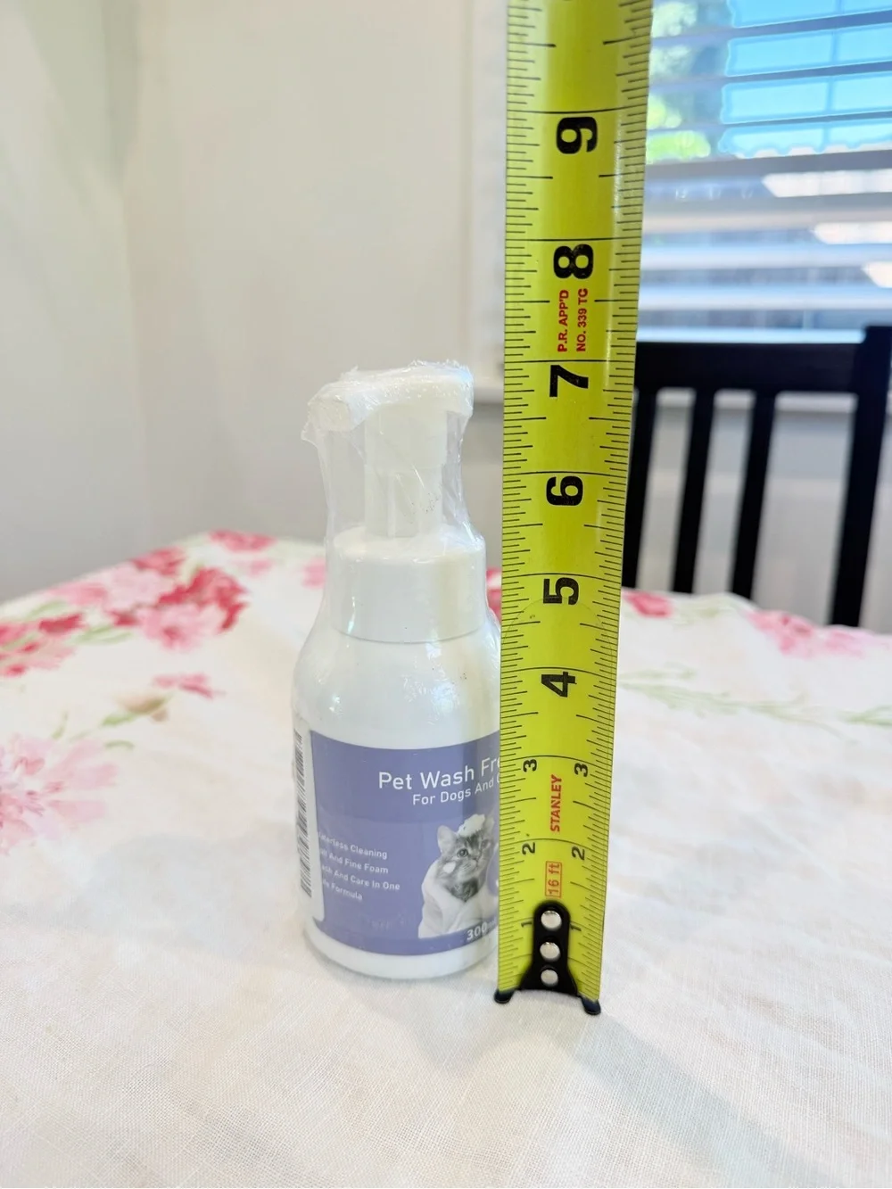 Pet Wash Free Foam Shampoo for Dogs and Cats, White, 300ml, Gentle Cleaning